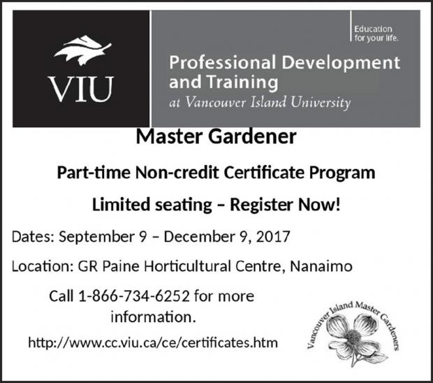 Master Gardener program at VIU, fall 2017